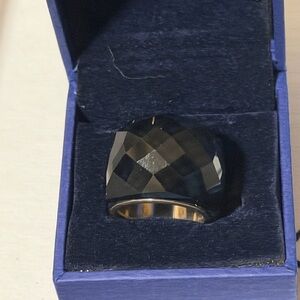 Swarovski Nirvana Black Crystal Ring size 55/S/6